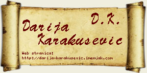 Darija Karakušević vizit kartica
